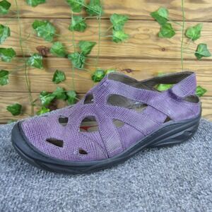 Bionica Maclean Women's 9 Purple Leather Sandals Comfort Walking Adjustable